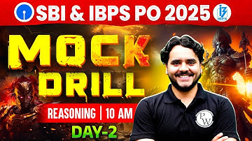 SBI PO / IBPS PO Reasoning 2025 | Mock Drill | Reasoning Mock Test by Vidhu Sir #2