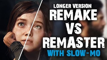(Longer Version) The Last of Us Remake vs Remaster Comparison with Slow-Mo