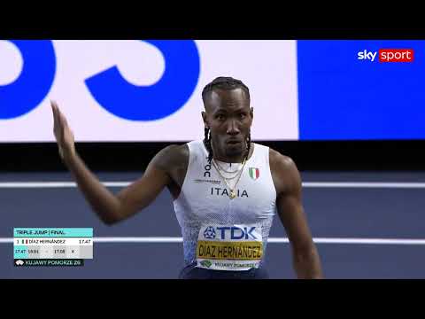 Video Oro Andy Diaz: gli highlights del salto triplo | Mondiali atletica indoor Torun 2026