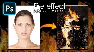Fire Effect Photo Template | Photoshop Manipulation screenshot 5