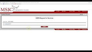 Athlete Statistics How to Complete the MSJC  DSP&S Request For Services - Tutorial