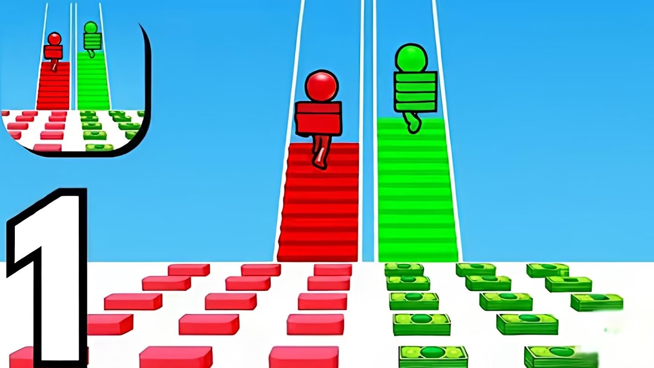 Bridge Race – Gameplay Walkthrough Part 1 🚧🔥 | New Update Review 🚀 | Android & iOS 📱