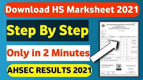 How To Download HS Marksheet 2021 | AHSEC Result 2021 | Marksheet Download in 2 Minutes HS Final