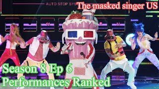 Season 8 Ep 6 Performances ranked (The masked singer US)