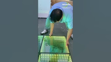 Set up in a flash! Watch your 3D LED dance floor light up instantly! ⚡ #LEDDanceFloor #Shorts #led