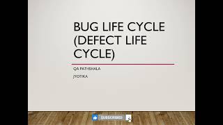 Session 8 Bug Life Cycle  Manual Testing Tutorial in Hindi