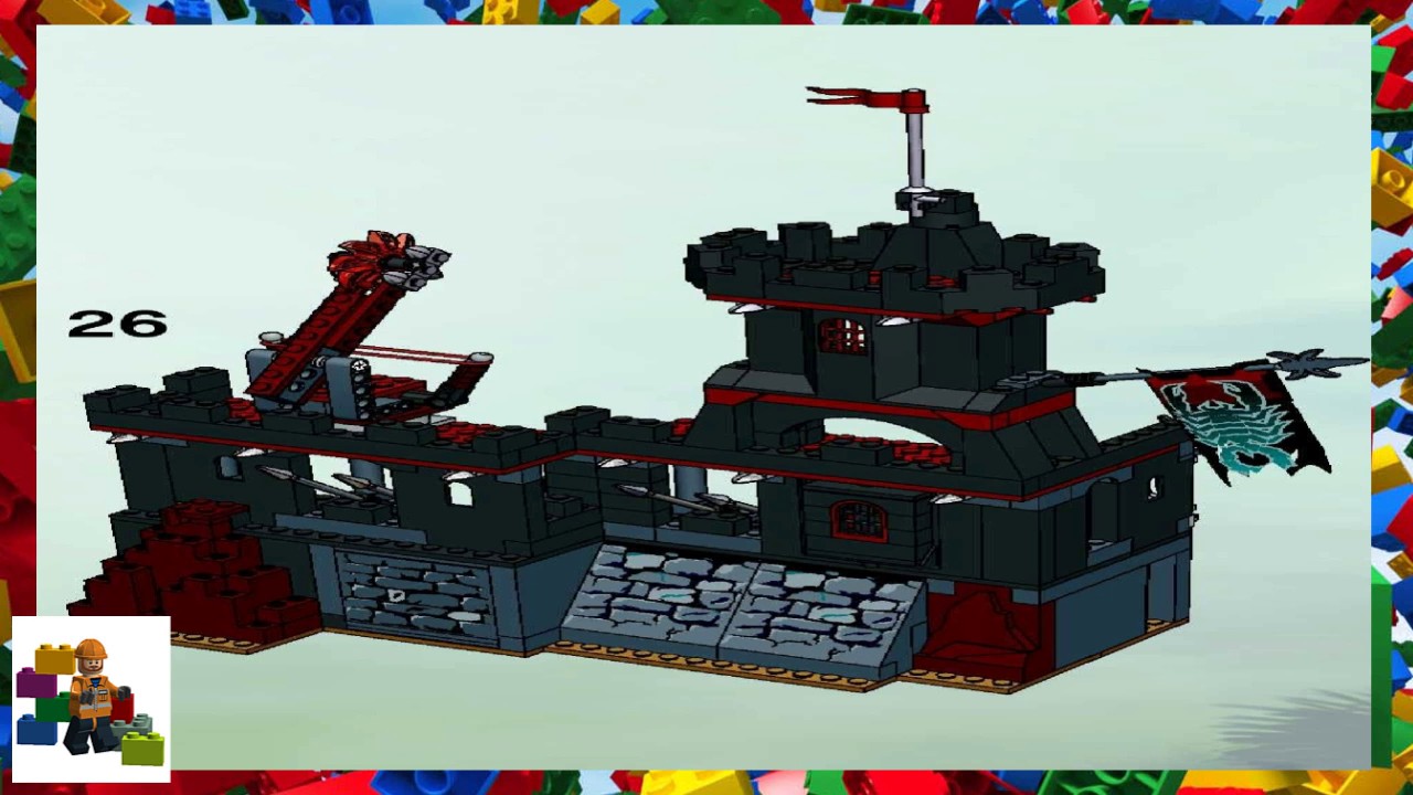 Dwell Ride slidbane LEGO instructions - Castle - Knights Kingdom - 8877 - Vladek's Dark  Fortress - YouTube
