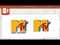 How to create MTV logo in Microsoft PowerPoint (Tutorial)