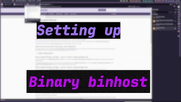 Setting up Gentoo for binary packages