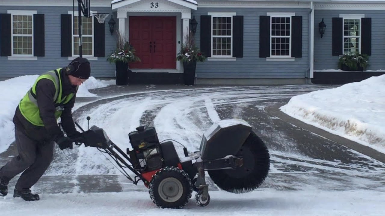 Snow Removal Edmonton with an Ariens PowerBrush 36 YouTube