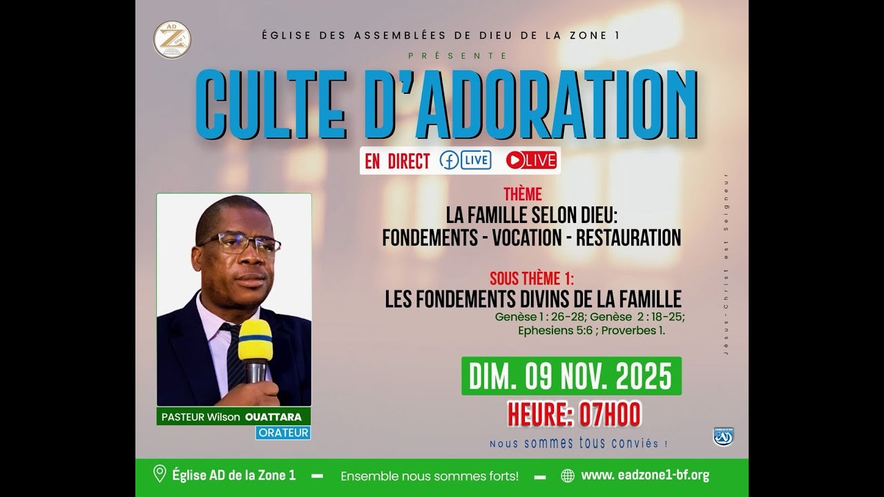 Culte de louange et d'adoration du dimanche 02 novembre 2025 - YouTube