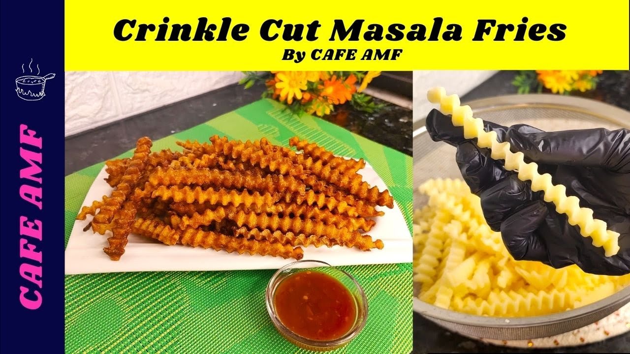 Crinkle Cut Masala Fries Zig Zag Fries How To Make Crinkle Cut