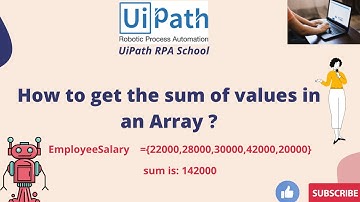 UiPath RPA - How to get the sum of values in an Array ?  || Arrays