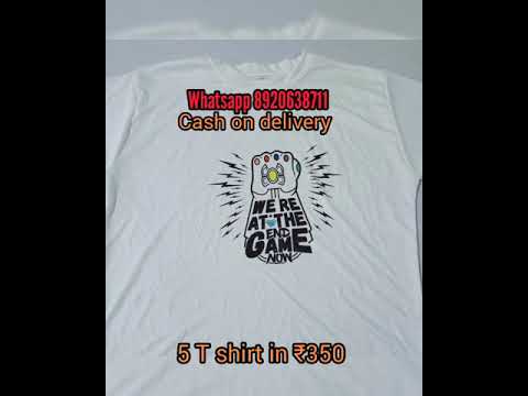 5 T- shirt in 350 Cash on delivery