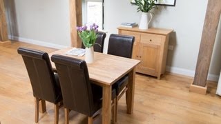 Minsk 120cm oak table Emperor chairs from Top Furniture