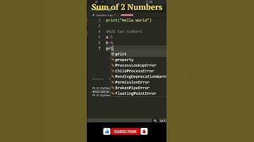 Question-2 | Python Basics: Hello World & Sum of Two Numbers  #vitechtalks # #coding #learnsql
