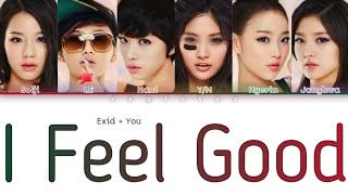 EXID (이엑스아이디) - 'I Feel Good' [6 Members Ver.] lyrics (color…