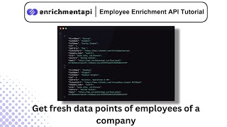 Employee Enrichment API Tutorial | How to Get Fresh Data Points for Employees (enrichmentapi.io)