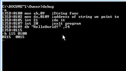16 bit Assembly Hello World Tutorial