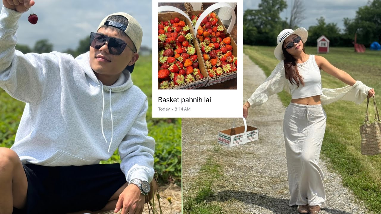 Rsa leh Lilac -i te nen Strawberry 🍓 🍓 huan lamah 🥰 a bye bye vek chu u ania .