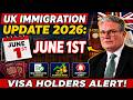 UK Immigration Update 2026 June 1st Changes &amp; Skilled Worker Salary News