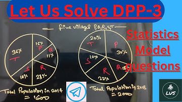 Let Us Solve DPP-3(statistics) Pie Chart | Data interpretation model question