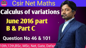 #48 | Csir Net Maths Calculus Of Variations | June 2016 | How To Crack Csir Net | COV 2021 |