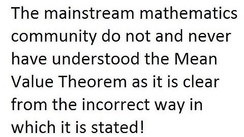 The mainstream statement of the Mean Value Theorem is incorrect, never mind unremarkable.