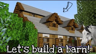 How to build a Minecraft horse barn! | DibbleCraft | Speed build
