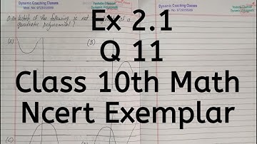 Ncert Exemplar, Ex 2.1, Q 11, Chapter 2, Polynomials, Class 10th Math