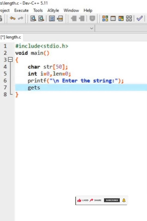 C program to find the length of a string without using built in ...