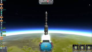 How to reach orbit from the surface of Kearth in Kerbal Space Program