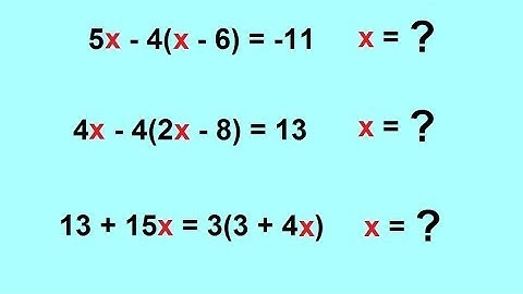 Algebra - Solving Linear Equations With One Variable - (2 of 6)