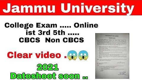 College Exam online Clear video ..CBCS and NON CBCS . 2021 ..... 😱😱 ...