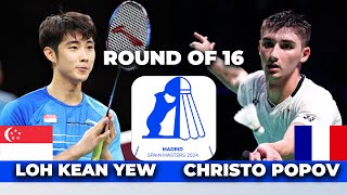 Christo Popov (FRA) vs. Loh Kean Yew (SGP) |R16| Madrid Spain Master 2024 Badminton by AlexandroBad 3,375 views 2 months ago 16 minutes