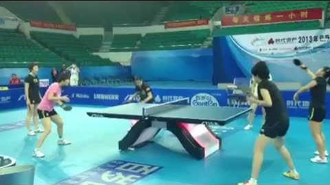 China Warming up for the #ITTFWTC Final