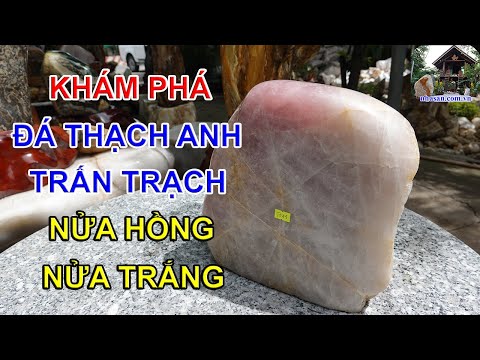 Video Chẻ Nửa Cục Đá Thạch Anh Hồng Xem Thành Nửa Hồng Trắng... - youtube