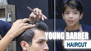 ASMR Young Barber Haircut, Hair Trim, Scissors ASMR SOUNDS in Turkish Barber Shop