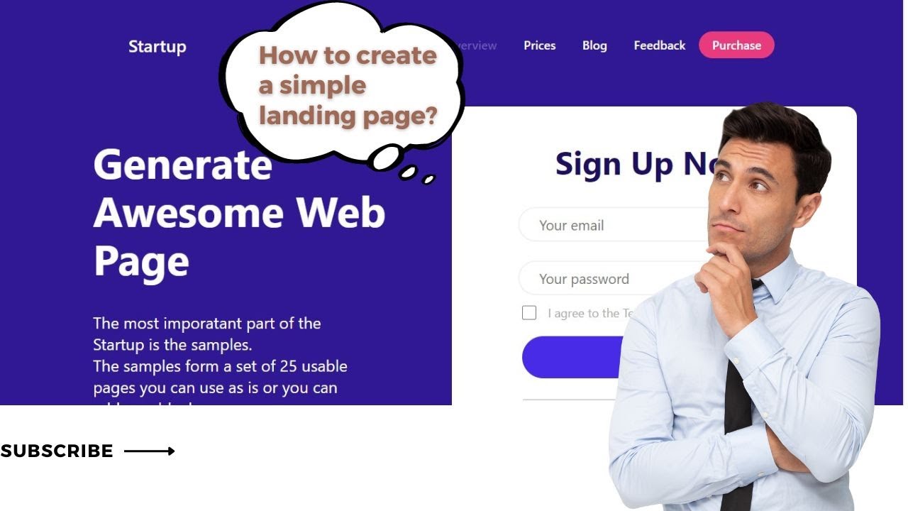 How to crate a Simple Landing Page with HTML and CSS | Web Development Tutorial
