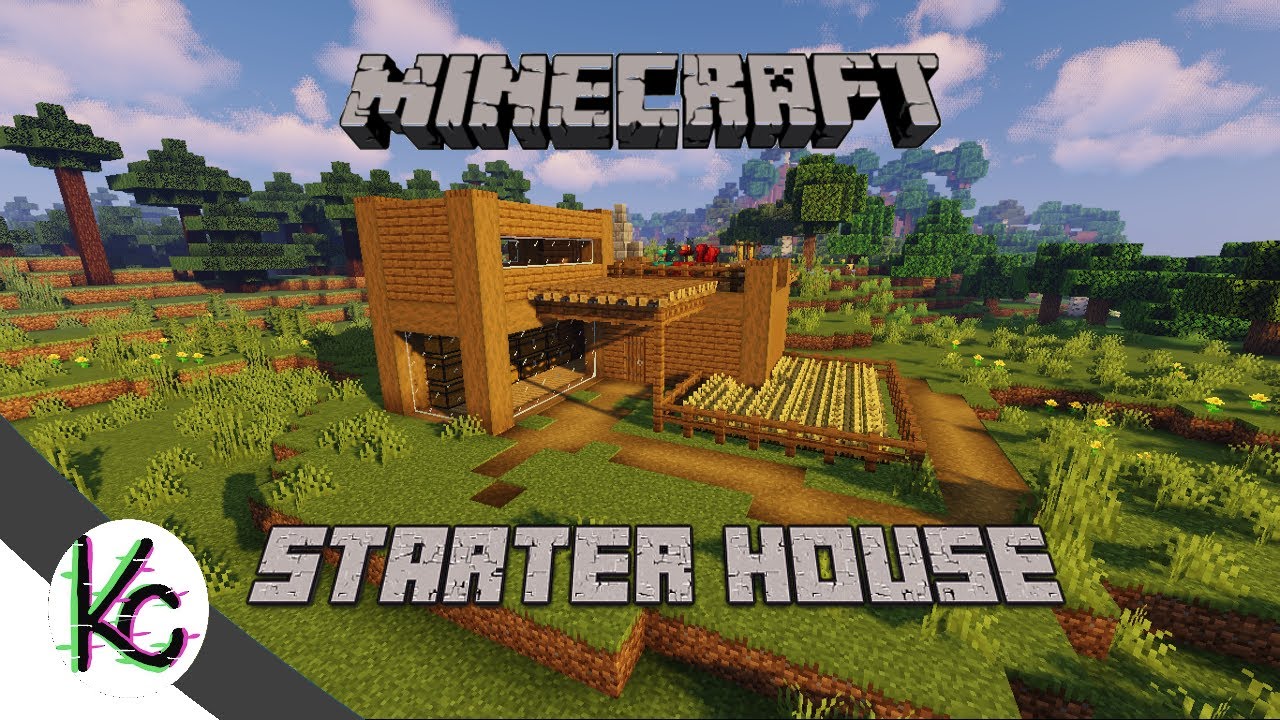 Minecraft starter house tutorial [map download] - YouTube