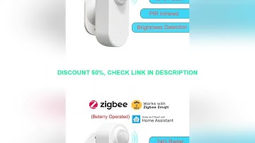 Smart Zigbee Human Presence Sensor 24G MmWave Radar +PIR,Luminance detection Use Battery Support Zig