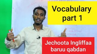 Vocabulary Part - 1 | jechoota Ingliffaa beekuu qabdan | Beginners  - intermediate level