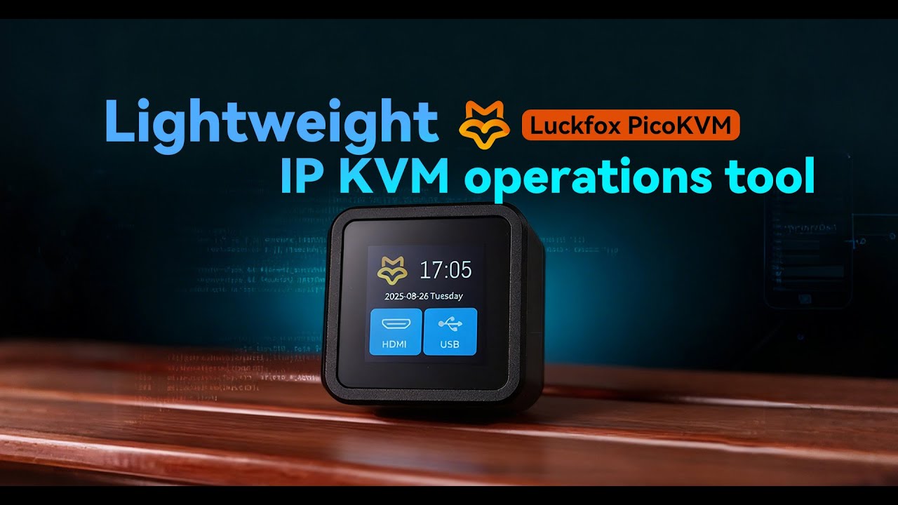 LUCKFOX PicoKVM Base – Dispositivo KVM Over IP Remoto Via HDMI, Emulazione USB HID, Controllo Ethernet Per PC E Server, Senza Software (versione Base Senza Case E Display)