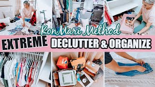 *Extreme* Declutter & Organize | Konmari Method Closet Transformation | Speed Cleaning Motivation