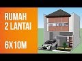 Desain Rumah Minimalis 2 Lantai Di Lahan 6x10m Desain Rumah Minimalis 2 Lantai Di Lahan 6x10m