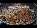 Gebratene Spaghetti Nudeln Asiatische art  #GebrateneNudeln. Vlog #10