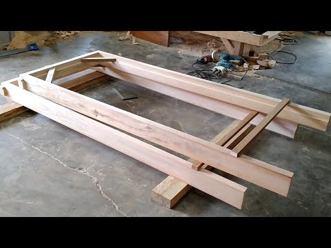 membuat kusen pintu minimalis , kayu mahoni 6 x12