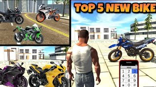 Top 5 super bikes cheat code -- indian bike driving 3d (New update) #indianheavydriver