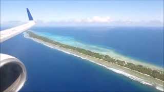 Landing at Majuro on the United Airlines Island Hopper