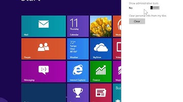Windows 8.0 Professional -  Show or Hide Administrative Tools on the Start Screen